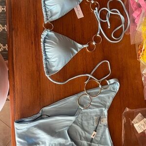 Monica Hansen bikini set color air blue size small